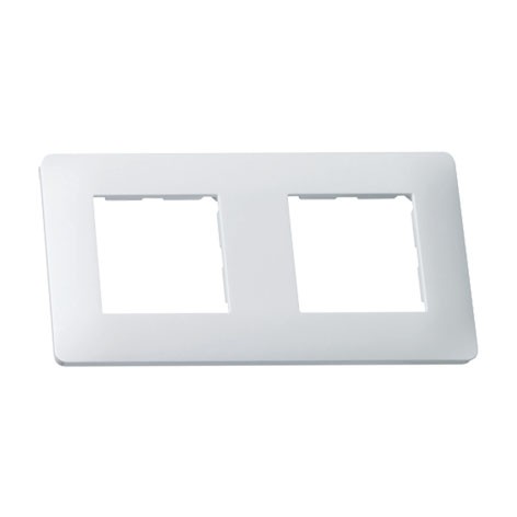 Plaque de finition 2 postes Blanche  – Essensya – WE402 – Hager