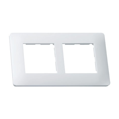 Plaque de finition double verticale blanche – Essensya – WE406 – Hager