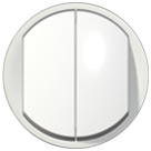 Enjoliveur Céliane double interrupteur, va-et-vient ou poussoir - Doigt large - Blanc - 068002 - Legrand