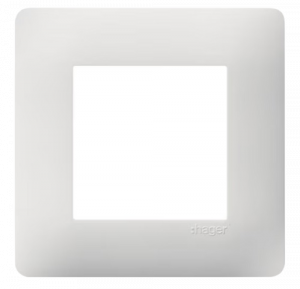 WE401 Plaque de finition 1 poste blanc Essensya Pure Hager