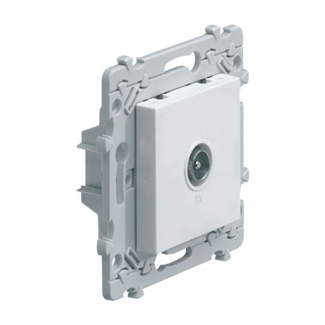 Prise TV directe - Essensya - Blanc - Hager- Mon Habitat Electrique