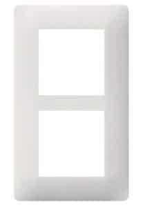 Plaque de finition double verticale - Blanc - Essensya - WE406 - Hager