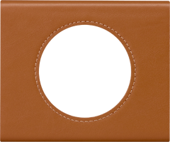 Plaque Céliane - Matières - Cuir Caramel - 1 poste -069421 - Legrand