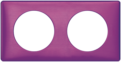 Plaque Céliane - Métal Violet Irisé - 2 postes - 068712 - Legrand