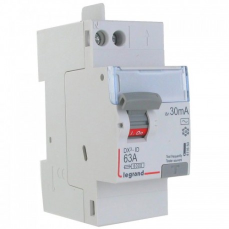 Interrupteur différentiel 63A bipolaire type AC - vis/auto - 411650 - Legrand