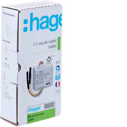 Kit Micro module Va et Vient Radio - sans neutre - TRK150M - Hager