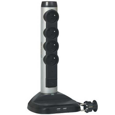 Rallonge multiprise avec chargeur à induction - 050398 - Legrand