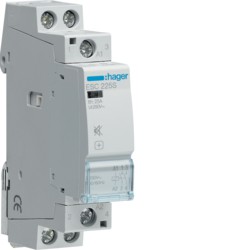 Contacteur silencieux sans commande manuelle- 25A - ESC 225 S - Hager