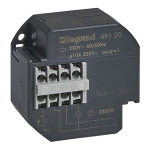 Télérupteur unipolaire silencieux - 230 V - 10A - À encastrer - 049120 - Legrand