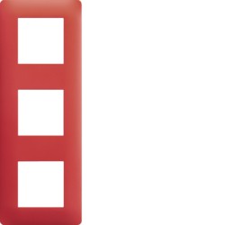 Plaque de finition 3 postes - Rouge - Essensya - WE473 - Hager