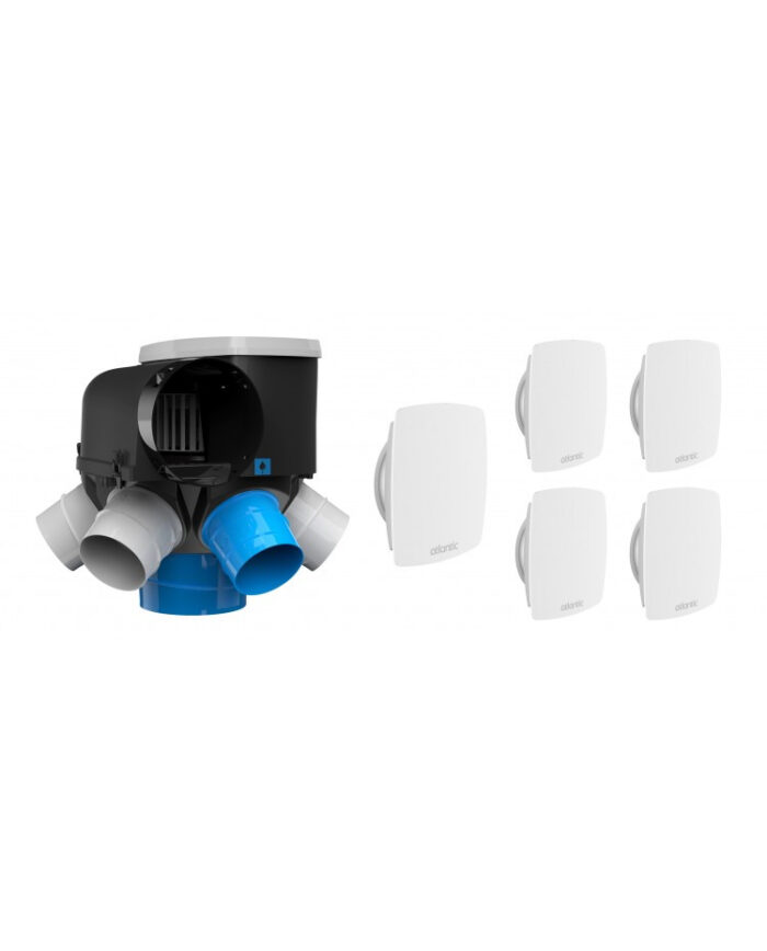 Kit VMC Autocosy IH avec 5 bouches à piles - 412289 - Atlantic - Normes 2018