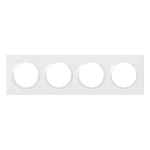 Plaque de finition carrée 4 postes Dooxie - Blanc - 600804 - Legrand