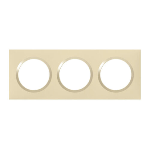 Plaque de finition carrée 3 postes Dooxie - Finition dune - 600813 - Legrand