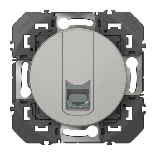 Prise blindée RJ45 cat6 FTP Dooxie - Finition alu - 600476 - Legrand