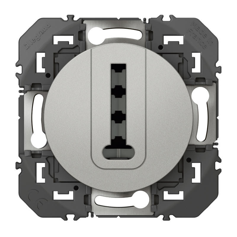 Prise téléphone en T Dooxie - Finition alu - 600468 - Legrand