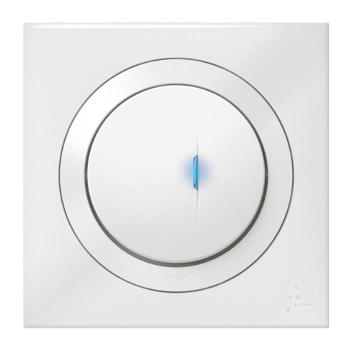 Poussoir simple avec voyant lumineux complet IP44 Dooxie 6A - 250V - Blanc - 600014 - Legrand