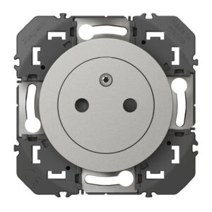 Prise de courant 2P+T Surface 16A Dooxie - Finition alu - 600435 - Legrand