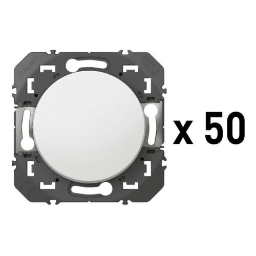 Lot spécial chantier de 50 interrupteurs va-et-vient Dooxie 10AX 250V~ - Blanc - 600601 - Legrand