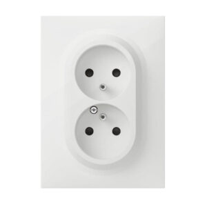 Double prise de courant compacte easyréno 2P+T complet Dooxie One 16A - Blanc - 600721 - Legrand