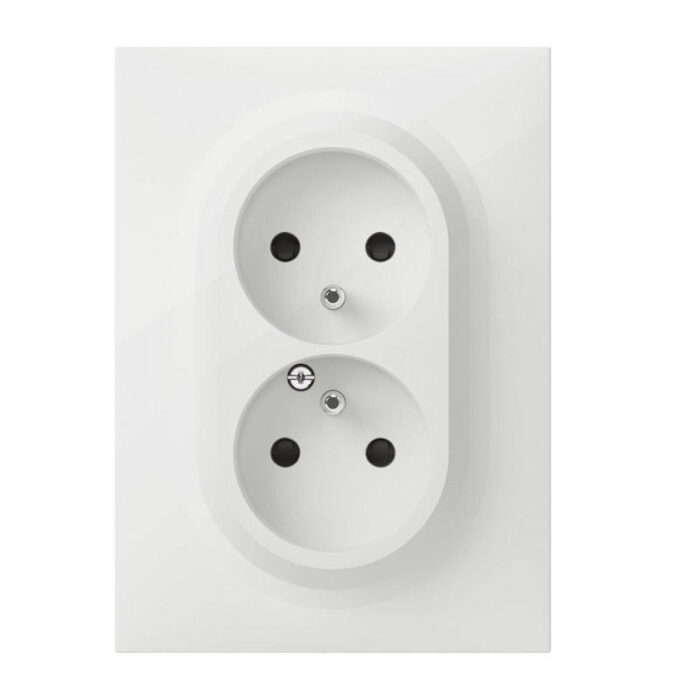 Double prise de courant compacte monobloc 2P+T Dooxie - Blanc - 600321 - Legrand