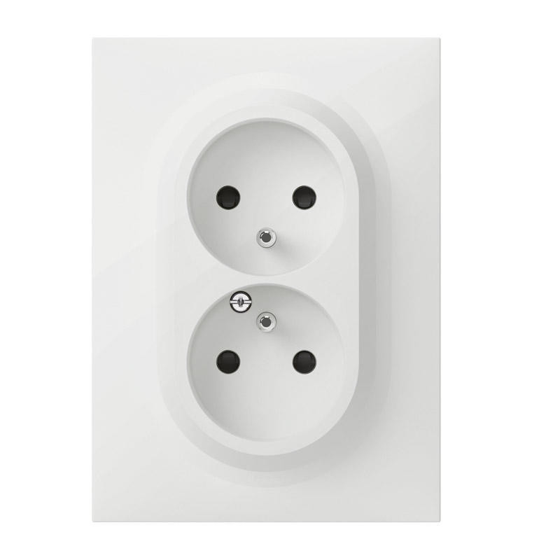 Double prise de courant compacte monobloc 2P+T Dooxie - Blanc - 600321 -  Legrand - Mon Habitat Electrique