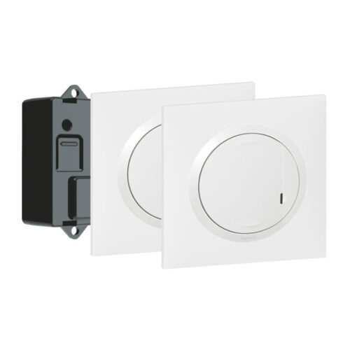 Prêt à poser va-et-vient avec 2 commandes sans fil et 1 micromodule complet Dooxie - Blanc - 600699 - Legrand