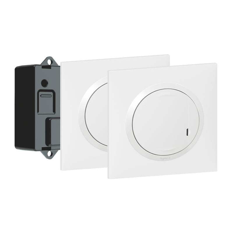 Prêt à poser va-et-vient avec 2 commandes sans fil et 1 micromodule complet Dooxie – Blanc – 600699 – Legrand