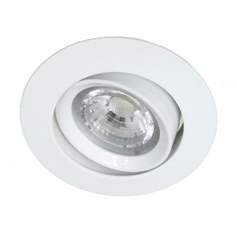 Spot LED Encastré Rond Orientable FOLK 6W Blanc 4000K 60°