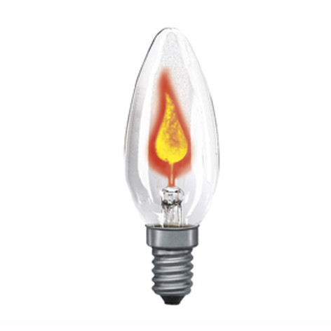 Ampoule Flamme Scintillante 3W cuLot E14 claire