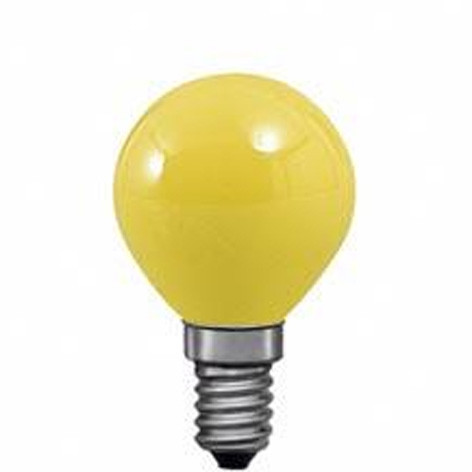 Ampoule Sphérique Couleur jaune 240V 15W E14