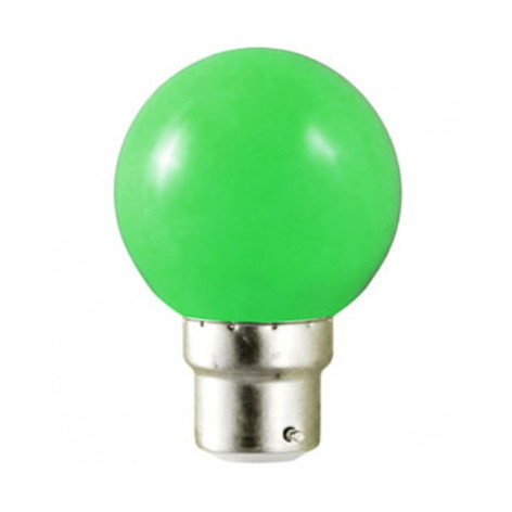Ampoule couleur verte sphérique 230V 15W B22D - 124045 - Orbitec