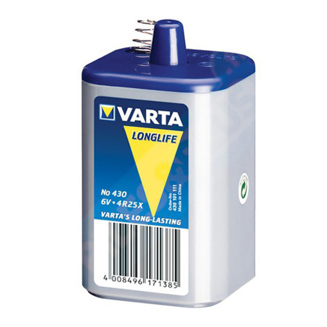 Pile 4R25 - 6V - Plastique à ressort - 430 - Varta