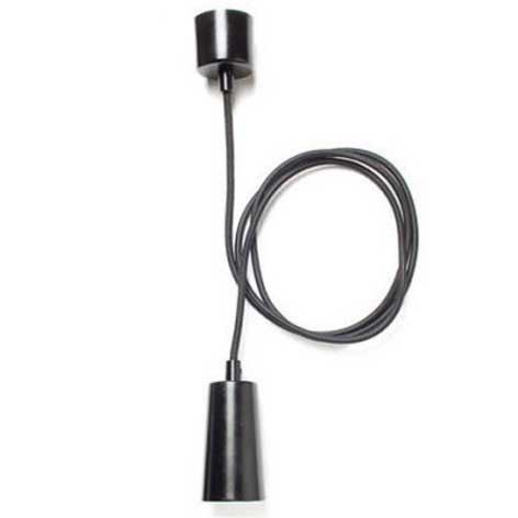 SET Douille Déco câble 2M noir - DROPCAPPENDANTB - Plumen