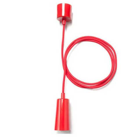 SET Douille Déco câble 2M rouge - DROPCAPPENDANTR - Plumen