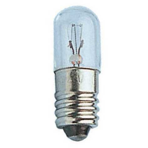 Ampoule de signalisation petites dimensions 10 mm de diamètre x 28 mm de longueur, culot E10, 12V