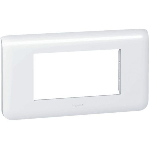 Plaque de finition 4 modules horizontal - Mosaic - Blanc - 078814 - Legrand