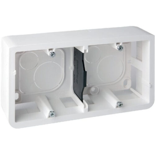 Cadre saillie pour 4, 5 ou 2x2 modules horizontal profondeur 40mm - Mosaic - Blanc - 080285 - Legrand