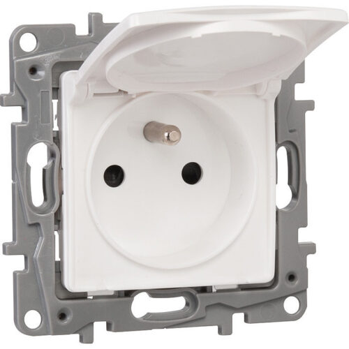 Prise de courant 2P+T 16A à bornes automatiques IP44 - Niloé One - Blanc pur - 664748 - Legrand