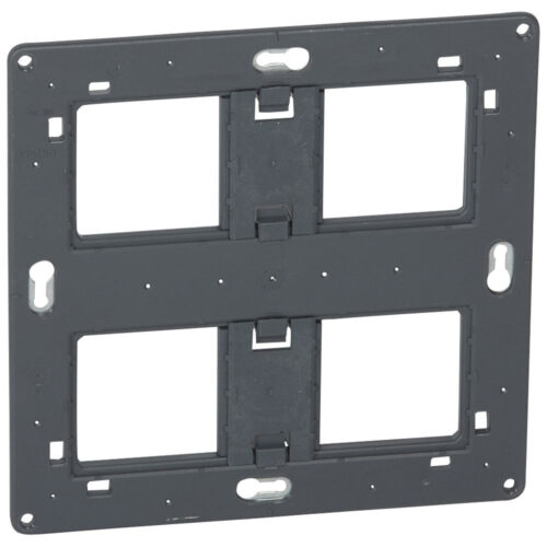 Support à vis Batibox 2x2 postes ou 2x4 à 5 modules pour Mosaic , Céliane ou Soliroc - 080264 - Legrand