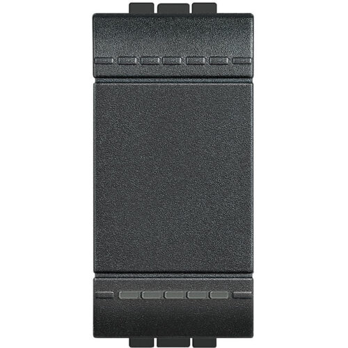 Poussoir à bascule contact NO 10A 250V~ 1 module - Livinglight - Anthracite - L4005A - BTicino