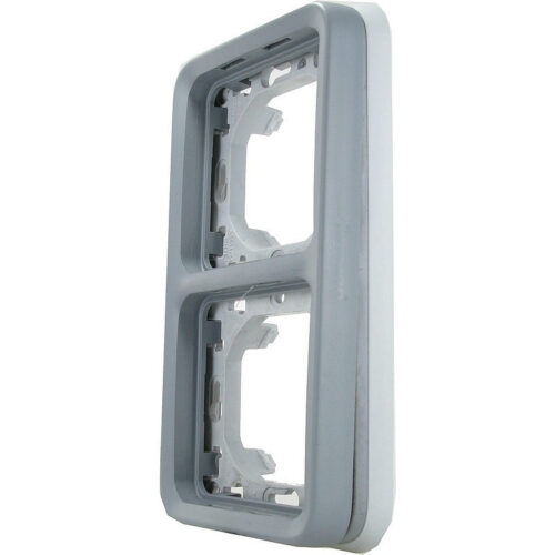 Support plaque 2 postes verticaux composable IP55 - Plexo - Gris - 069685 - Legrand