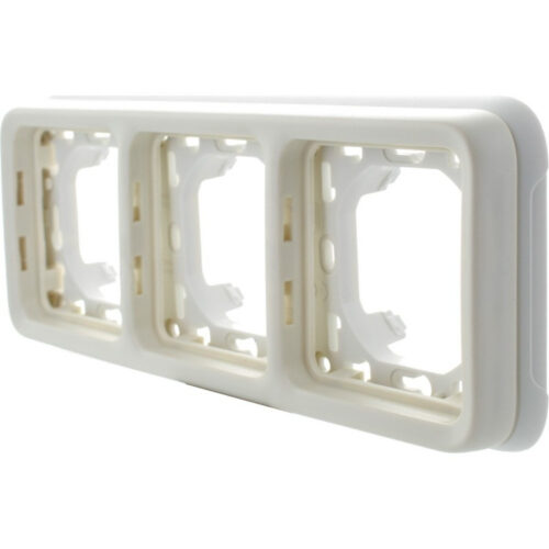Support plaque 3 postes horizontaux composable IP55 - Plexo - Blanc - 069698 - Legrand