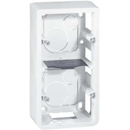 Cadre saillie pour 5 ou 2x2 modules vertical profondeur 40mm - Mosaic - Blanc - 080282 - Legrand