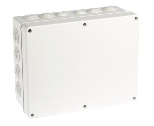 Boîte de dérivation rectangulaire 310x250x125mm IP55 - Gris - 50010 - Eur'Ohm