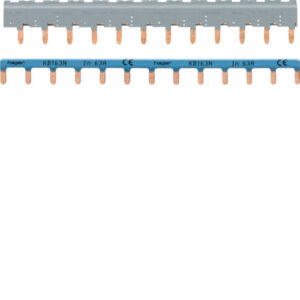 Barres de pontage 3P+N de 63A avec languette 12 modules - Gris - KBN863A - Hager