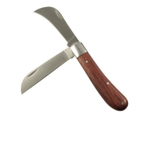 Couteau 2 lames avec manche bois - 424005 - E-Robur