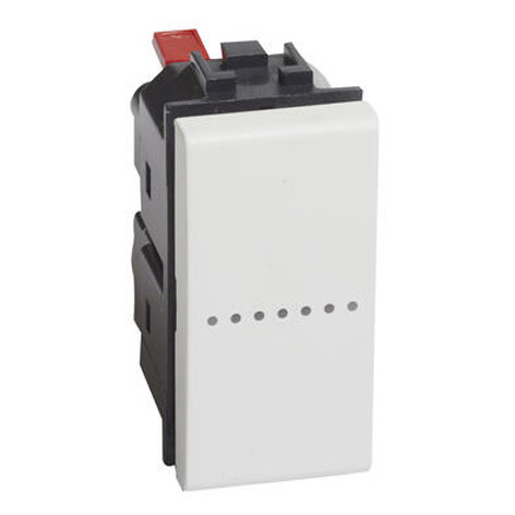 Va-et-vient axial 16AX 250V~ 1 module - Livinglight - Blanc - BTN4053AN - BTicino