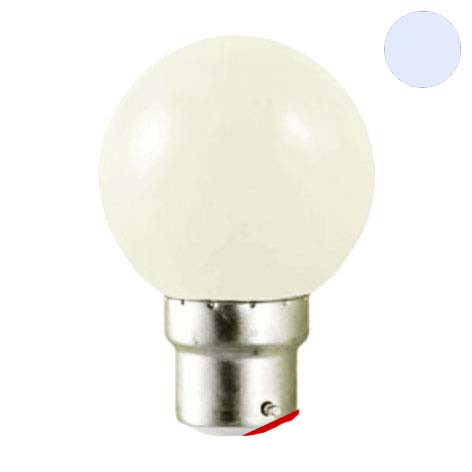 Ampoule LED SMD couleur 1W 50lm - Blanc FROID - B22