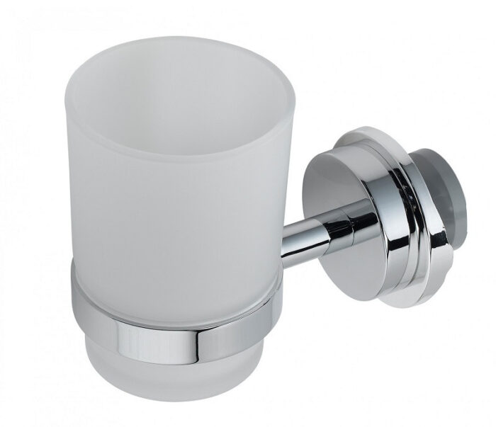 Porte gobelet chromé et verre satiné pour sèche-serviettes Thermor - 498020 - Thermor