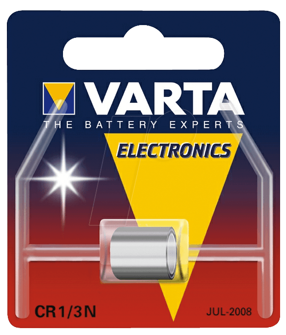 Pile bouton photo CR1/3N lithium 170 mAh 3 V – 6131 – Varta